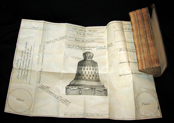 1682 Scarce French Book - Mercure Galant with Folding Granada's Alhambra illustration.