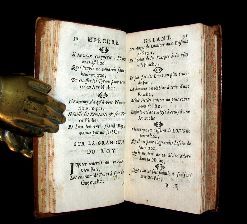 1682 Scarce French Book - Mercure Galant with Folding Granada's Alhambra illustration.