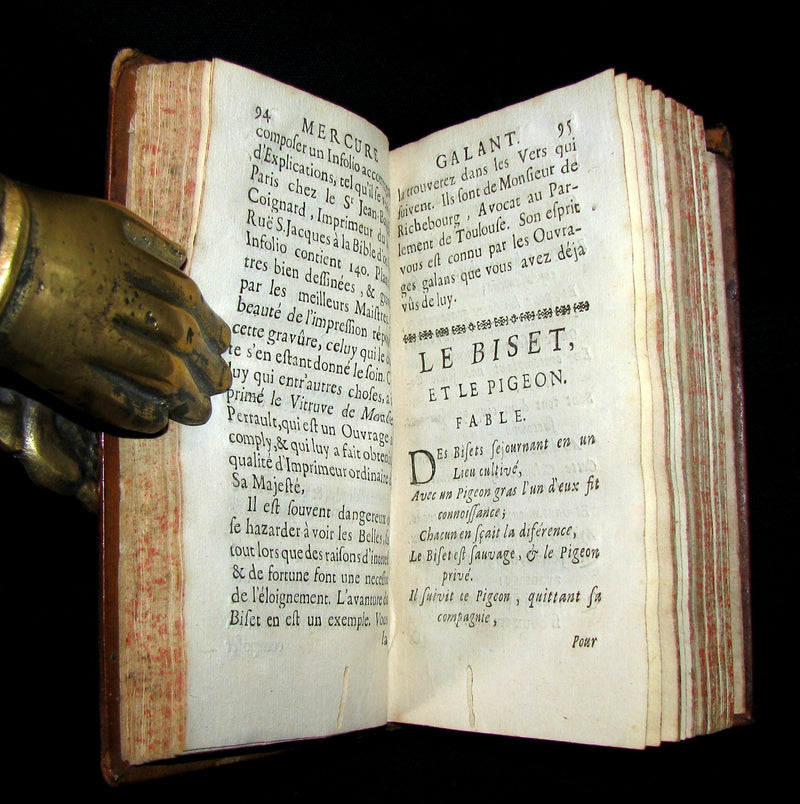 1682 Scarce French Book - Mercure Galant with Folding Granada's Alhambra illustration.