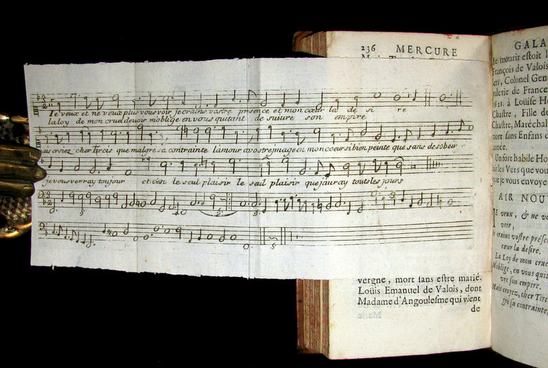 1682 Scarce French Book - Mercure Galant with Folding Granada's Alhambra illustration.