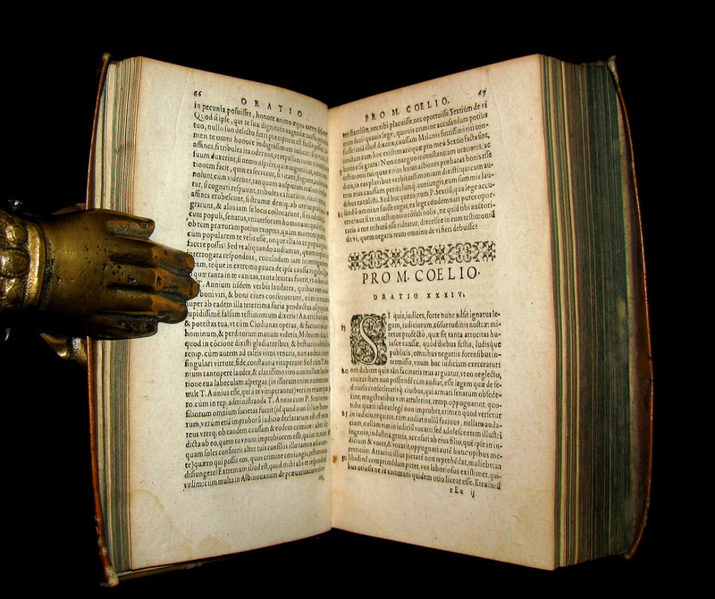 1590 Rare Latin vellum Book - Cicero Orations / Speeches - Philippics - Orationum Marci Tullii Ciceronis