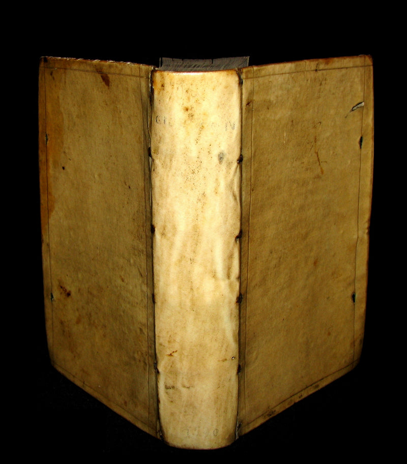 1590 Rare Latin vellum Book - Cicero Orations / Speeches - Philippics - Orationum Marci Tullii Ciceronis