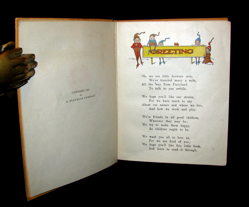 1905 Scarce Book ~ THE BROWNIE PRIMER by N.M. BANTA & ALPHA BANTA BENSON (Palmer Cox)