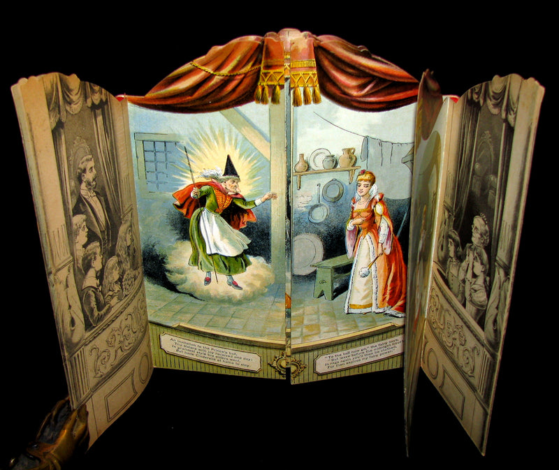 1891 Scarce Victorian Book - CINDERELLA Theater Pantomime toy Book by McLoughlin.