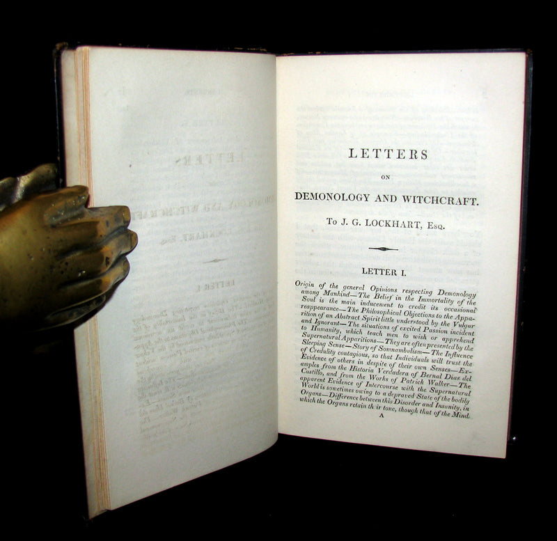 1831 Rare 2nd ED Walter Scott - Letters on Demonology & Witchcraft - WITCHES & FAIRIES