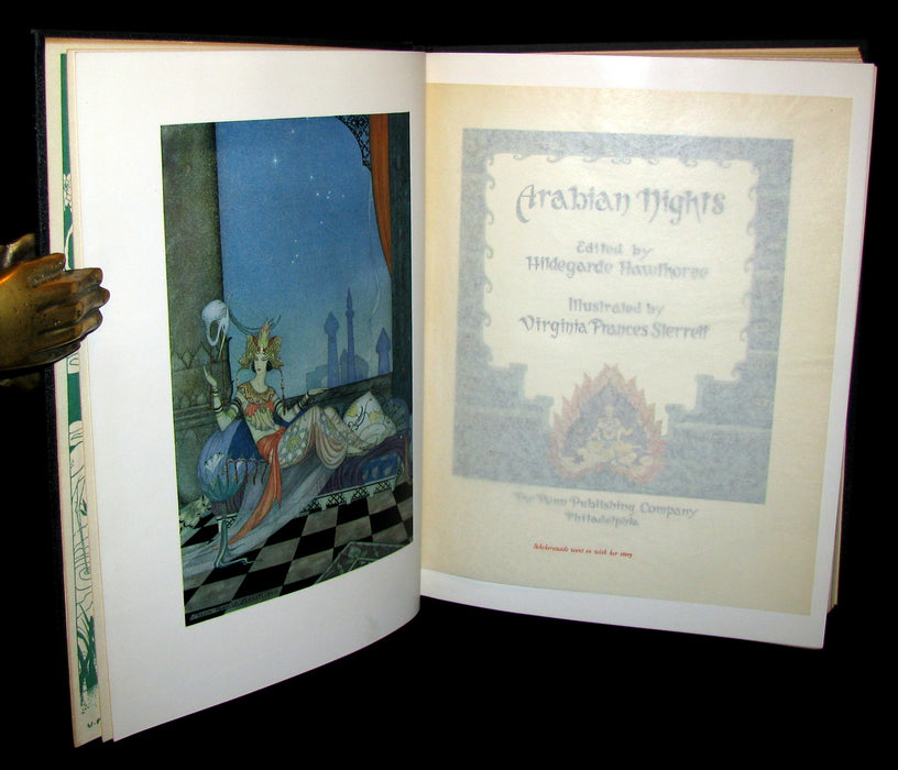 1928 Rare First Edition - ARABIAN NIGHTS illustrated by Virginia Frances Sterrett.