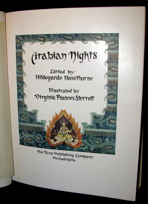 1928 Rare First Edition - ARABIAN NIGHTS illustrated by Virginia Frances Sterrett.