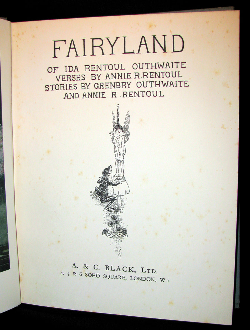 1931 First UK Edition ~ FAIRYLAND by Ida Renthoul Outhwaite - color illustrated.