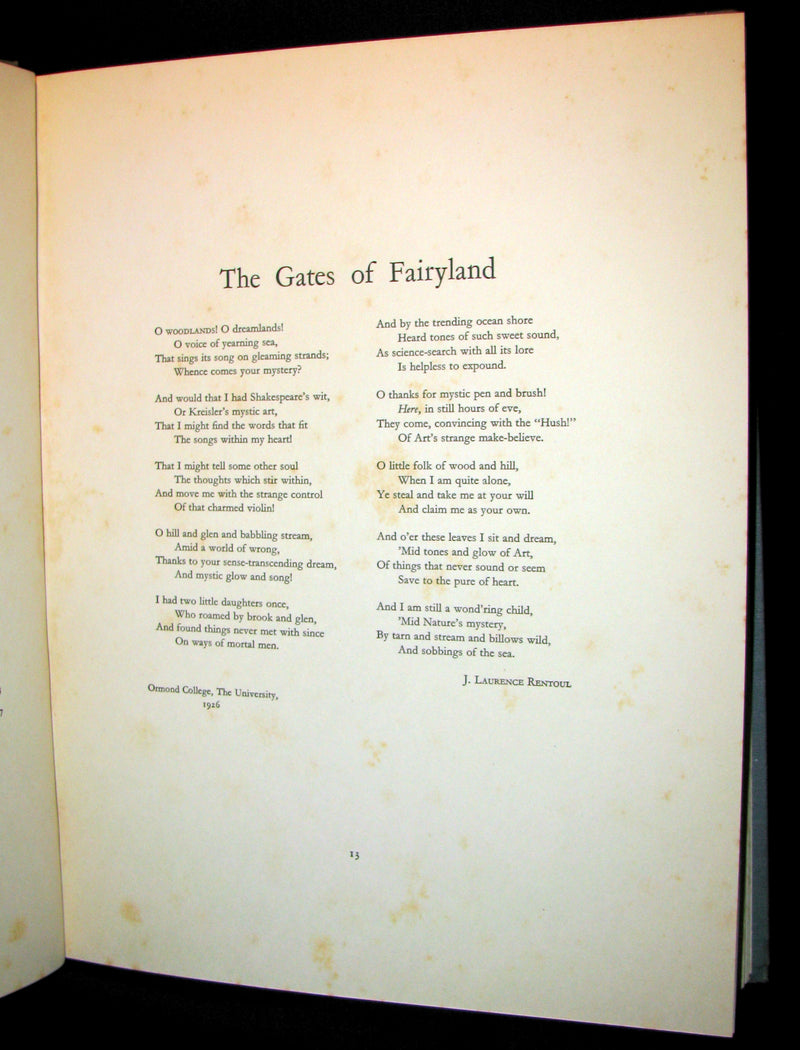 1931 First UK Edition ~ FAIRYLAND by Ida Renthoul Outhwaite - color illustrated.