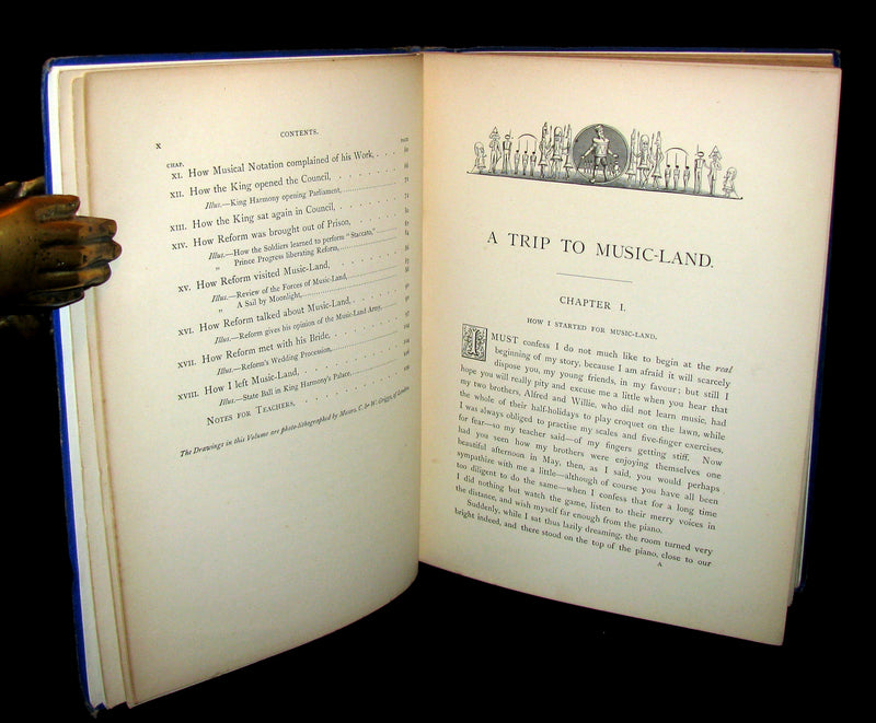 1875 Rare Book - A Trip to Music-Land. A Fairy Tale. An Allegorical Exposition of the Elements of Music.
