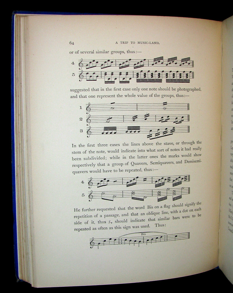 1875 Rare Book - A Trip to Music-Land. A Fairy Tale. An Allegorical Exposition of the Elements of Music.
