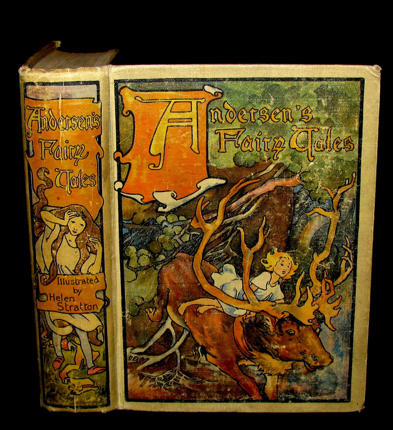 1900 Scarce Book - FAIRY TALES of Hans Andersen illustrated by Helen Stratton.