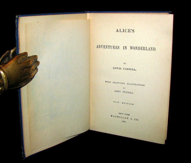 1888 Scarce early Blue edition - ALICE'S ADVENTURES IN WONDERLAND by Lewis Carroll.