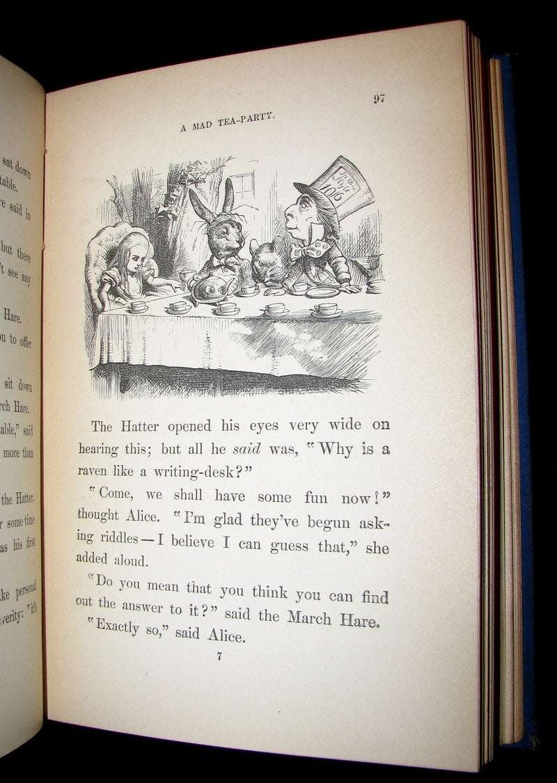 1888 Scarce early Blue edition - ALICE'S ADVENTURES IN WONDERLAND by Lewis Carroll.