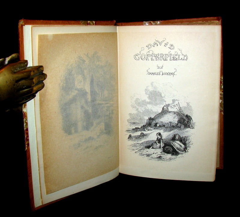 1892 Rare Victorian Book - DAVID COPPERFIELD by Charles Dickens. Illustrated.