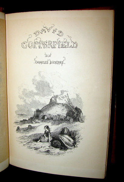 1892 Rare Victorian Book - DAVID COPPERFIELD by Charles Dickens. Illustrated.