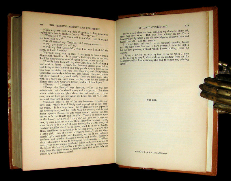 1892 Rare Victorian Book - DAVID COPPERFIELD by Charles Dickens. Illustrated.