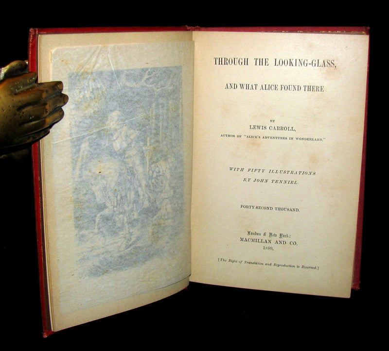 1880 Rare Book - Through the Looking-Glass, and What Alice Found There by Lewis Carroll