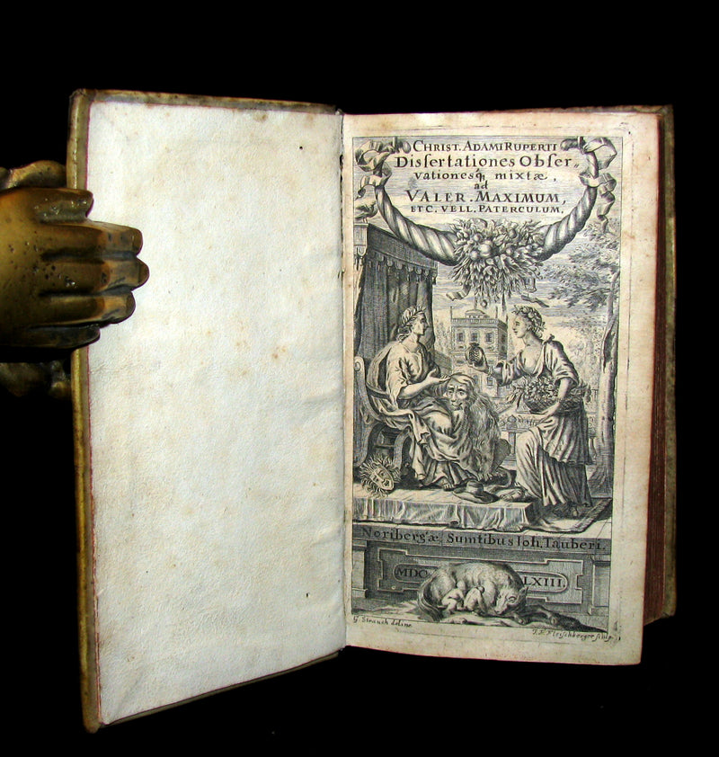 1663 Rare Latin Vellum Book - Christophori Adami Ruperti - Observations on Roman Historians.