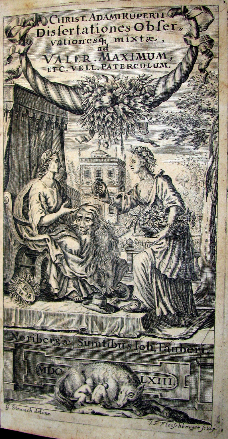 1663 Rare Latin Vellum Book - Christophori Adami Ruperti - Observations on Roman Historians.