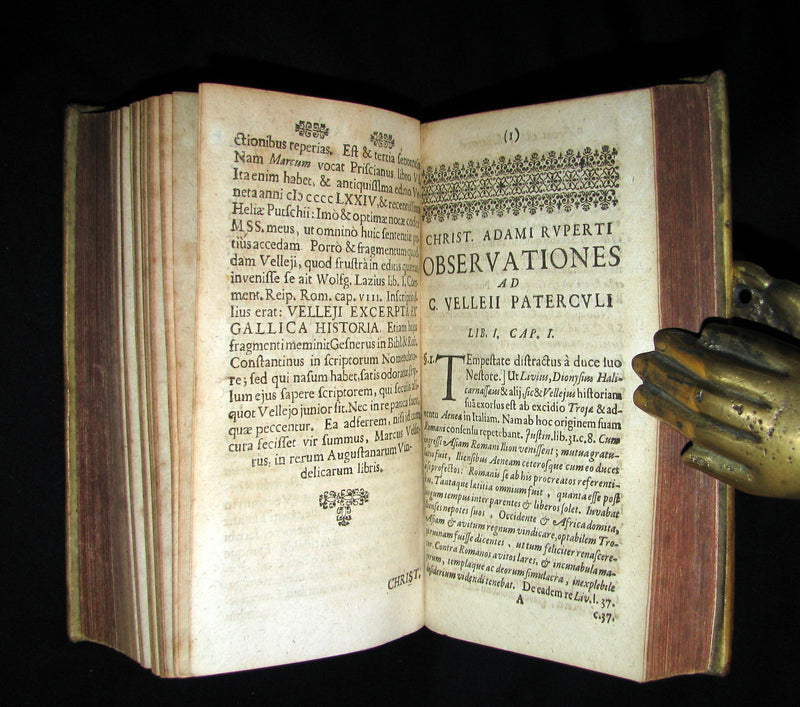1663 Rare Latin Vellum Book - Christophori Adami Ruperti - Observations on Roman Historians.
