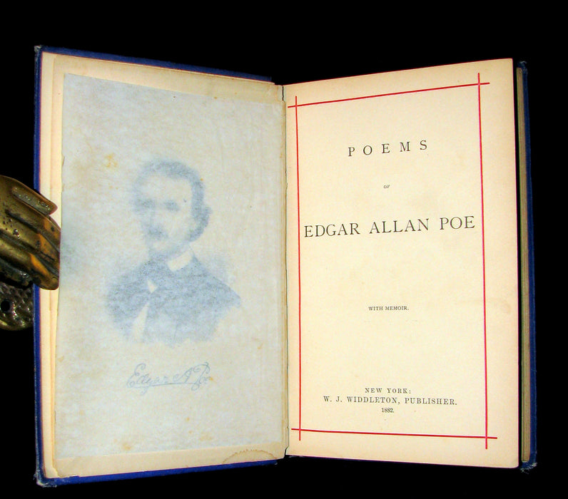 1882 Rare Victorian Book - Poems of Edgar Allan POE (The Raven, Lenore, Ulalume, ...)