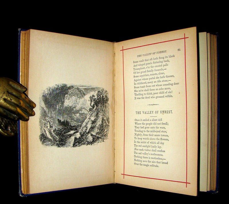 1882 Rare Victorian Book - Poems of Edgar Allan POE (The Raven, Lenore, Ulalume, ...)
