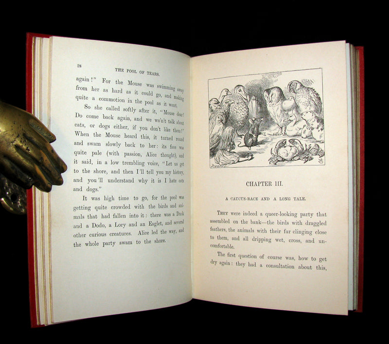 1899 Rare Book - ALICE'S ADVENTURES IN WONDERLAND by Lewis Carroll. Fine Condition.