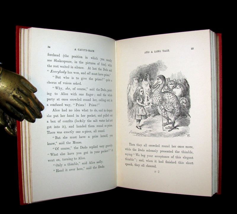 1899 Rare Book - ALICE'S ADVENTURES IN WONDERLAND by Lewis Carroll. Fine Condition.