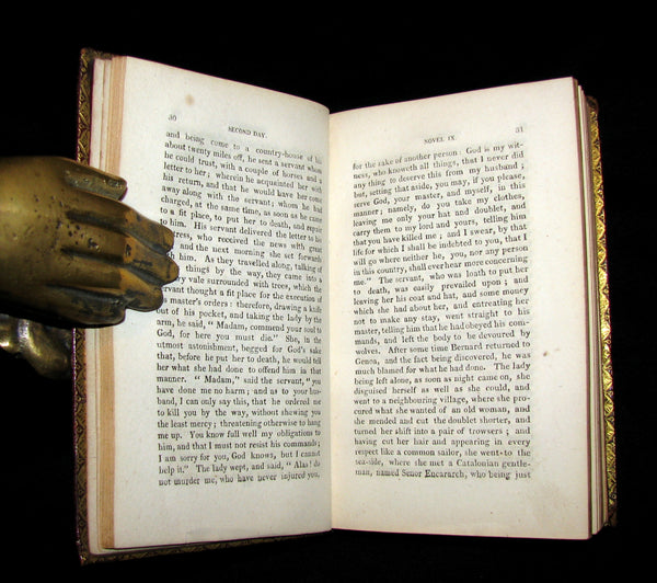 1822 Rare Book set - The Decameron, or, Ten Days' Entertainment of Boccaccio.