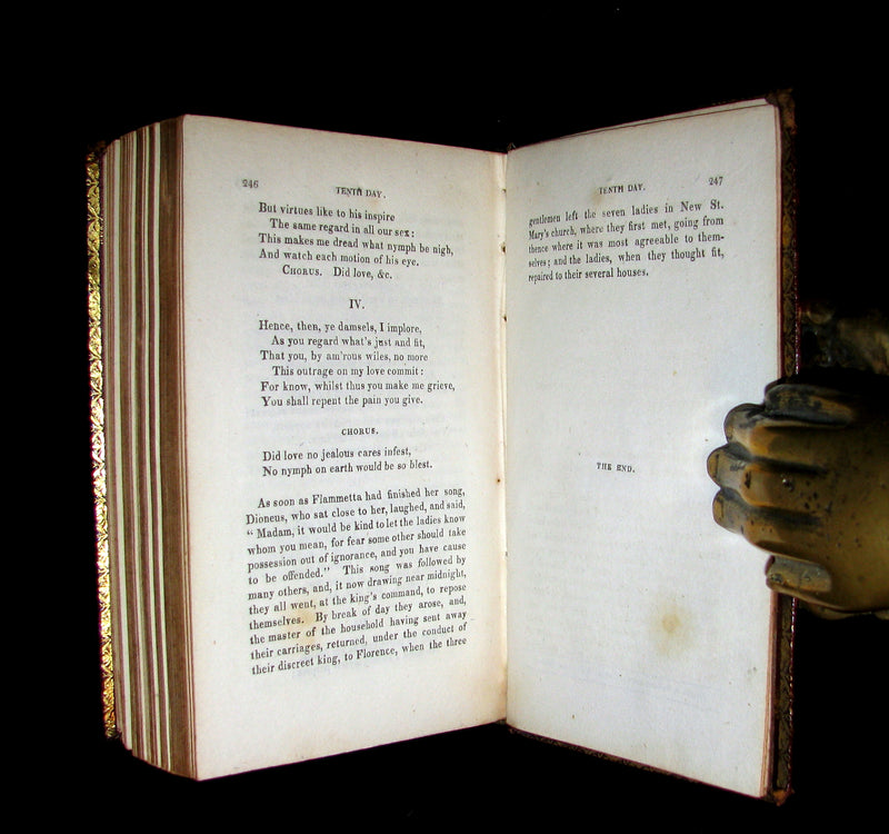 1822 Rare Book set - The Decameron, or, Ten Days' Entertainment of Boccaccio.