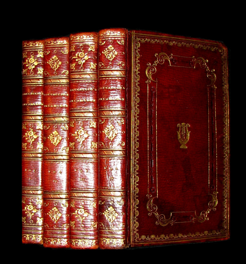 1822 Rare Book set - The Decameron, or, Ten Days' Entertainment of Boccaccio.