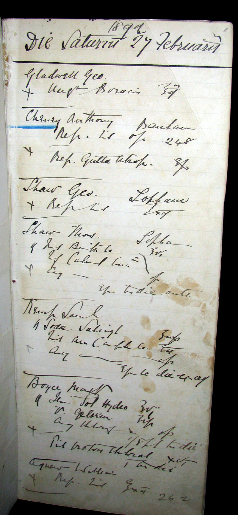 1892 Scarce Unique Victorian Prescription Book - from the Norwich Norfolk England area.