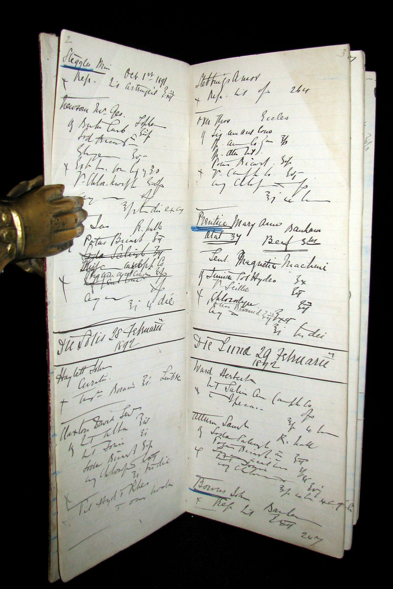 1892 Scarce Unique Victorian Prescription Book - from the Norwich Norfolk England area.