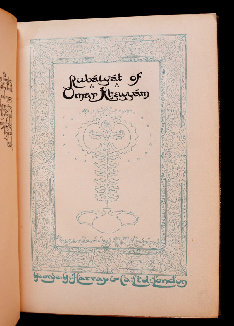1917 Scarce De-Luxe Binding - Rubaiyat of Omar Khayyam wonderfully Illustrated by Willy Pogany.