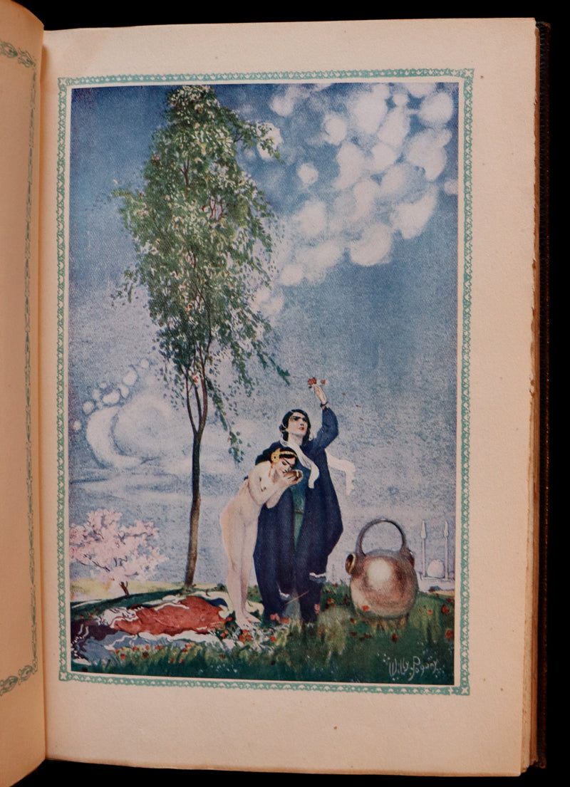 1917 Scarce De-Luxe Binding - Rubaiyat of Omar Khayyam wonderfully Illustrated by Willy Pogany.