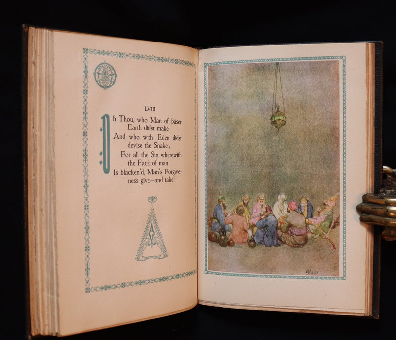 1917 Scarce De-Luxe Binding - Rubaiyat of Omar Khayyam wonderfully Illustrated by Willy Pogany.