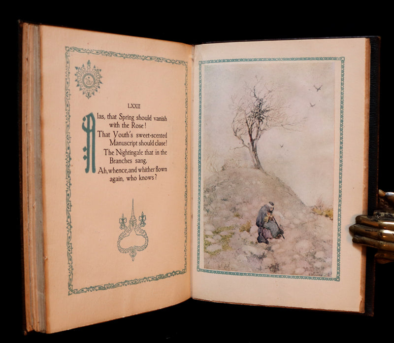 1917 Scarce De-Luxe Binding - Rubaiyat of Omar Khayyam wonderfully Illustrated by Willy Pogany.