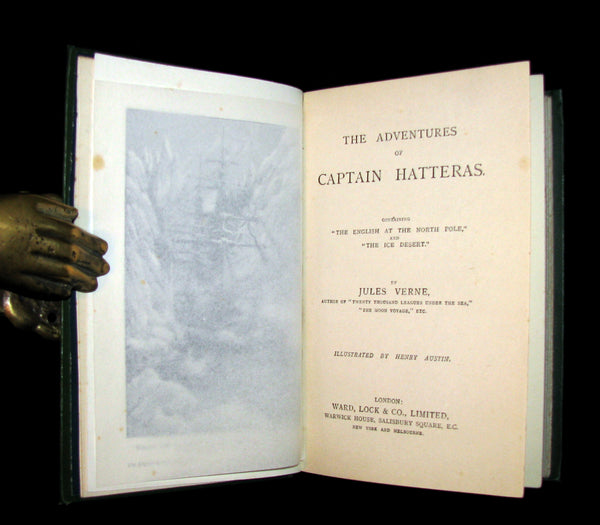 1910 Rare Book - JULES VERNE - The Adventures of Captain Hatteras, Containing 'The English at the North Pole' and 'The Ice Desert'
