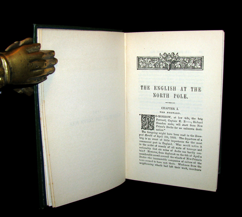 1910 Rare Book - JULES VERNE - The Adventures of Captain Hatteras, Containing 'The English at the North Pole' and 'The Ice Desert'