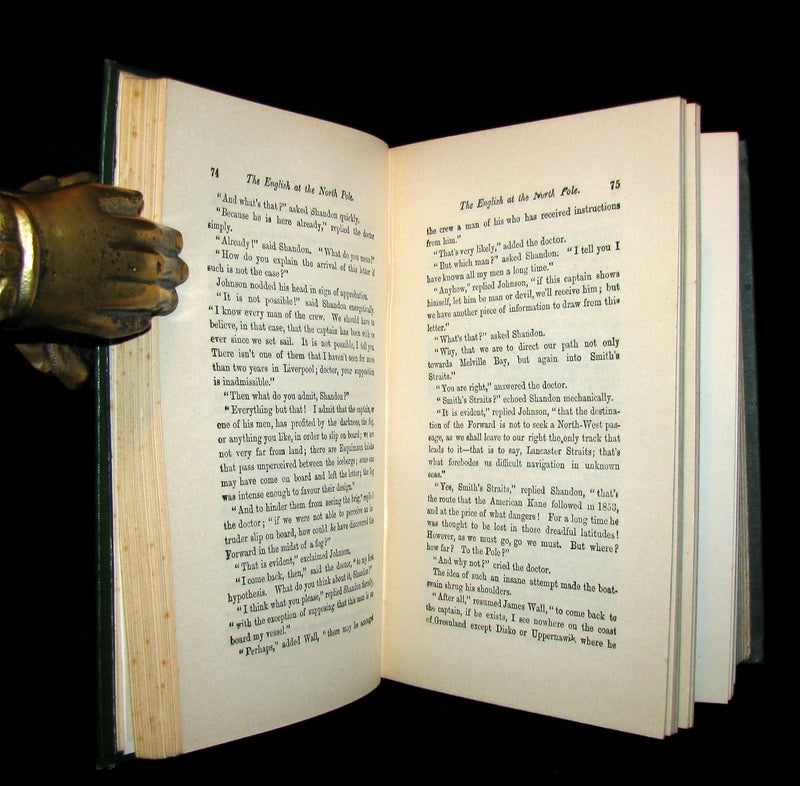 1910 Rare Book - JULES VERNE - The Adventures of Captain Hatteras, Containing 'The English at the North Pole' and 'The Ice Desert'