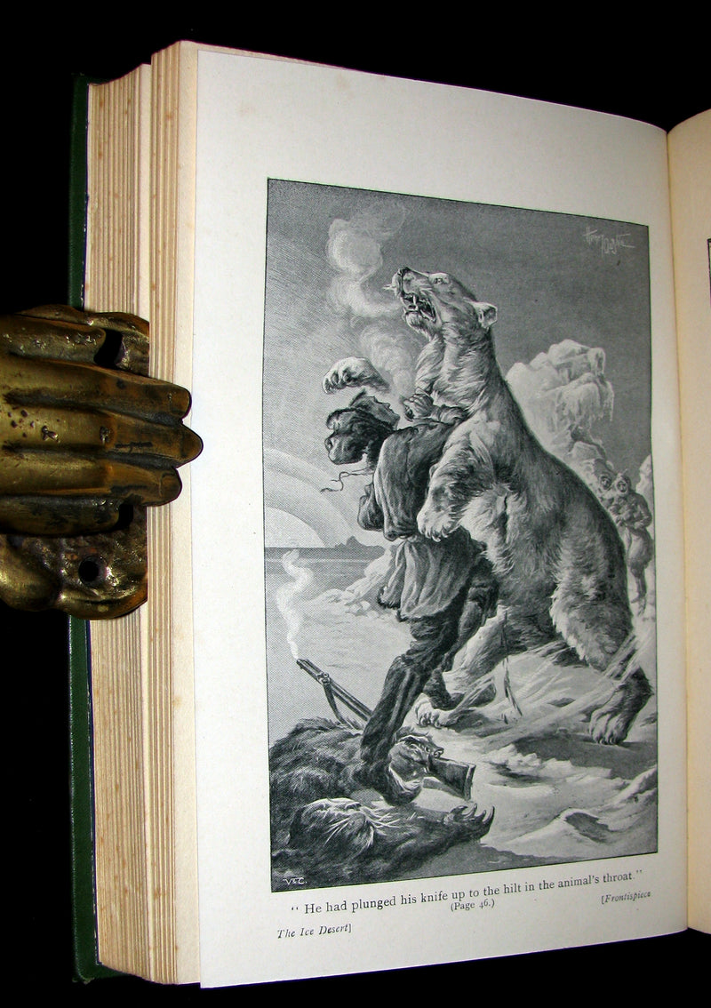 1910 Rare Book - JULES VERNE - The Adventures of Captain Hatteras, Containing 'The English at the North Pole' and 'The Ice Desert'