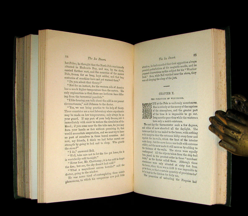 1910 Rare Book - JULES VERNE - The Adventures of Captain Hatteras, Containing 'The English at the North Pole' and 'The Ice Desert'