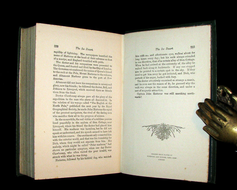 1910 Rare Book - JULES VERNE - The Adventures of Captain Hatteras, Containing 'The English at the North Pole' and 'The Ice Desert'