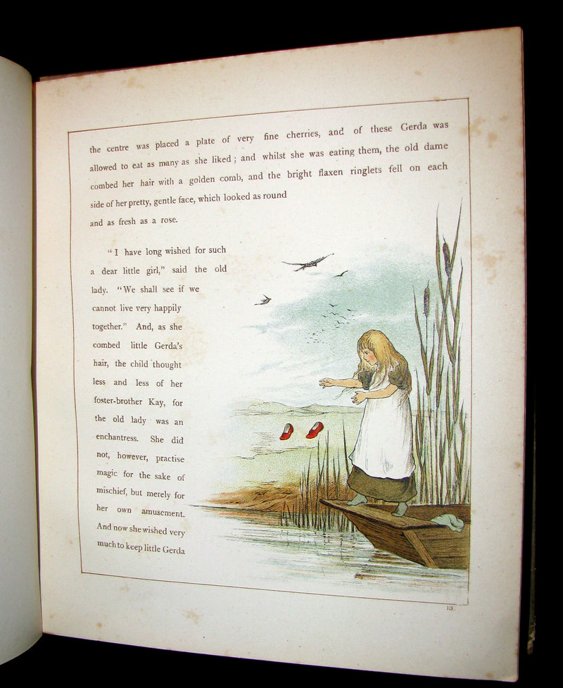 1885 Scarce Victorian Book -  The Snow Queen by Hans Christian Andersen illustrated by T. Pym
