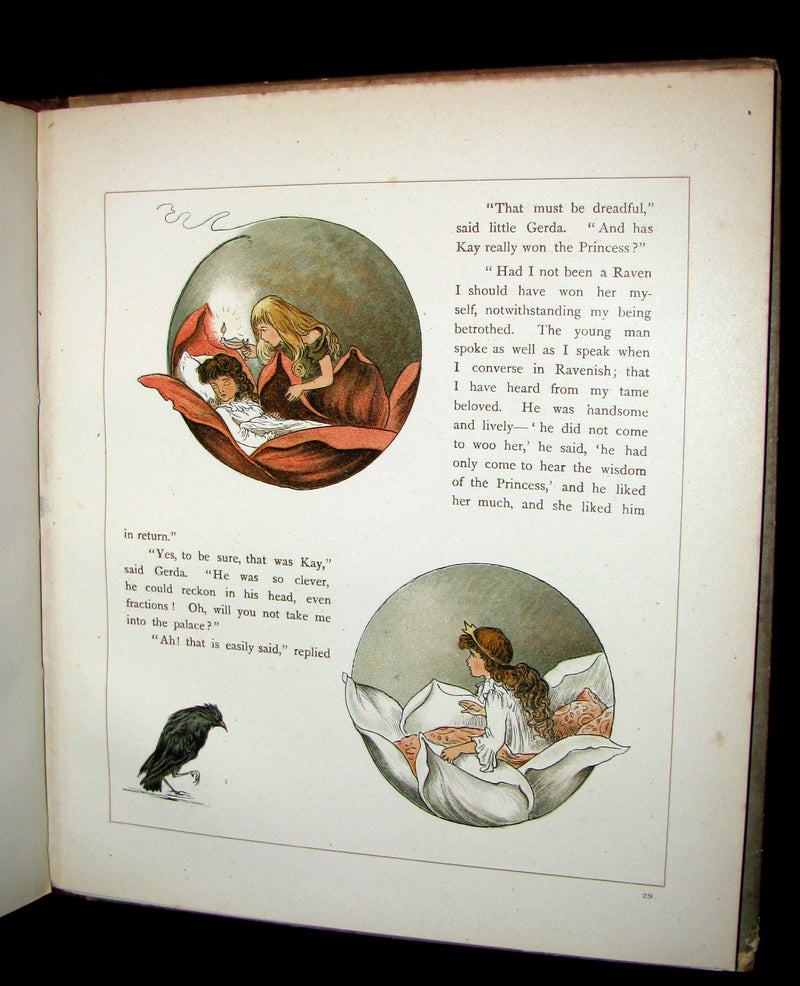 1885 Scarce Victorian Book -  The Snow Queen by Hans Christian Andersen illustrated by T. Pym