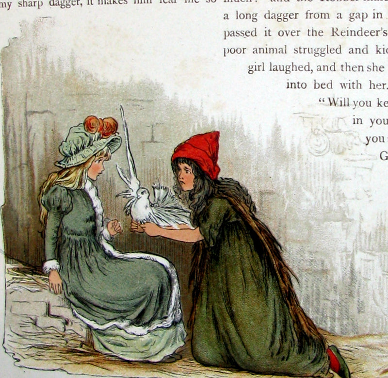 1885 Scarce Victorian Book -  The Snow Queen by Hans Christian Andersen illustrated by T. Pym