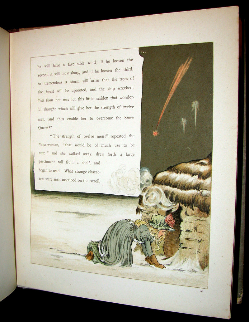 1885 Scarce Victorian Book -  The Snow Queen by Hans Christian Andersen illustrated by T. Pym
