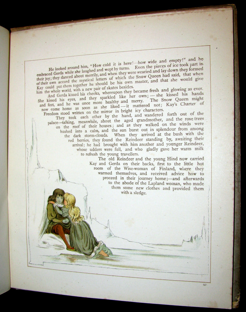 1885 Scarce Victorian Book -  The Snow Queen by Hans Christian Andersen illustrated by T. Pym