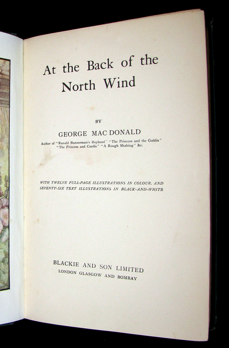 1911 Rare Edition - AT THE BACK OF THE NORTH WIND by George MacDonald.